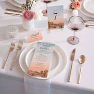 Desert Cactus Place Cards Peach Fuzz Signature