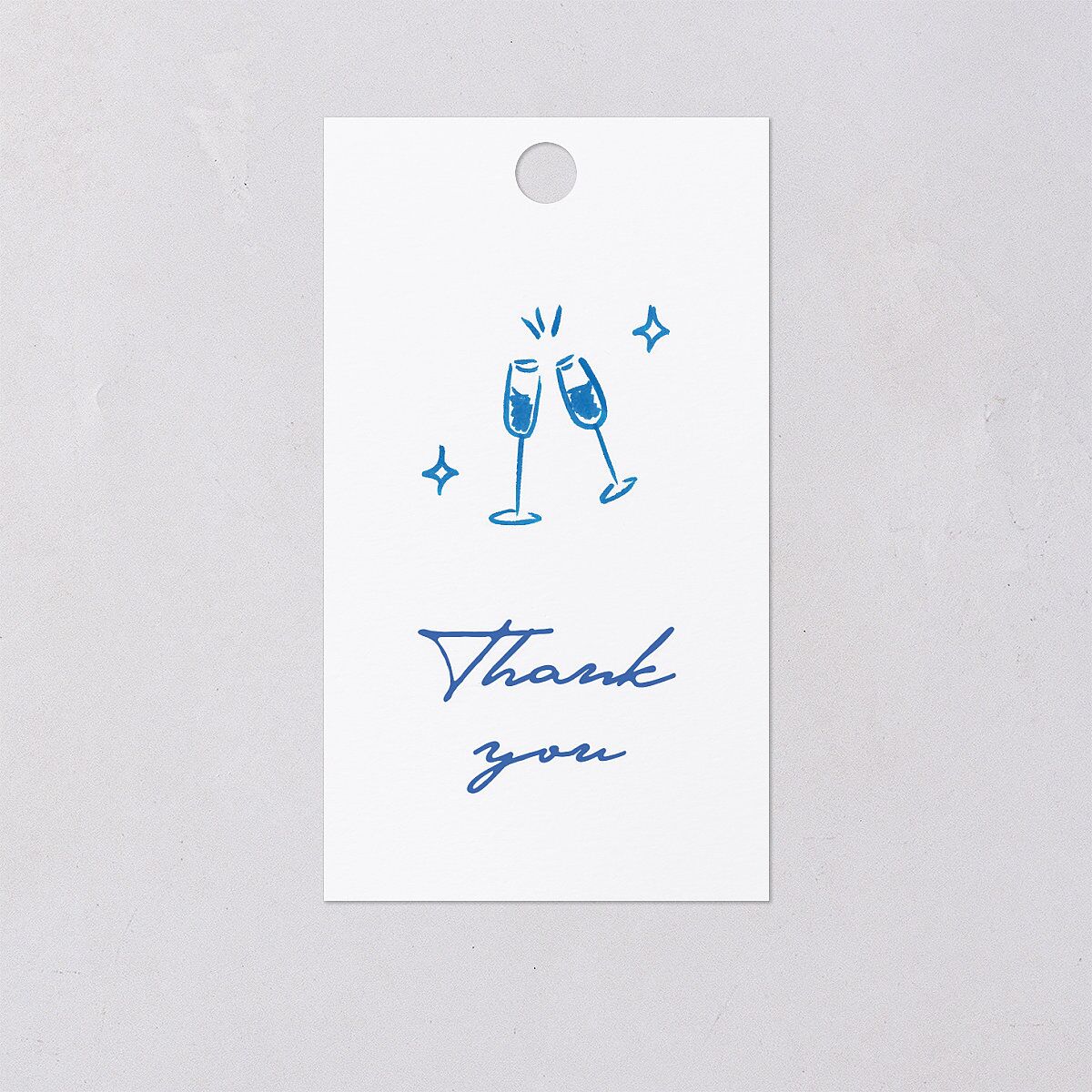 Hand Drawn Cake Favor Gift Tags French Blue Signature