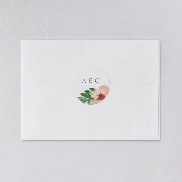Flores Tropicais Wedding Stickers Red Clay Sticker