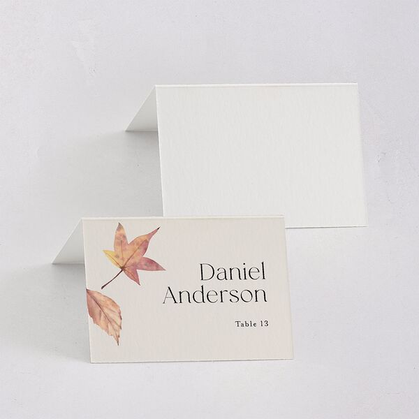 Falling Leaves Place Cards Chestnut Signature