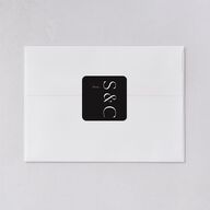Timeless Elegance Wedding Stickers Midnight Soft Square