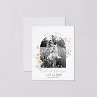Wildflower Photo Save the Date Petite Cards Lilac Signature smooth Blank No Standard