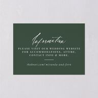 Botanical Branches Wedding Enclosure Cards Dark Night Signature