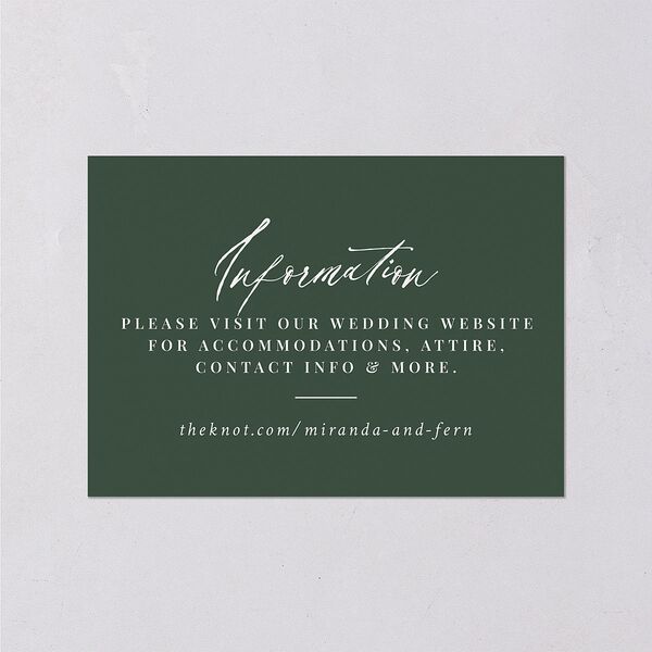 Botanical Branches Wedding Enclosure Cards Dark Night Signature