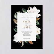 Southern Magnolia Wedding Invitations Midnight Signature Blank No Standard