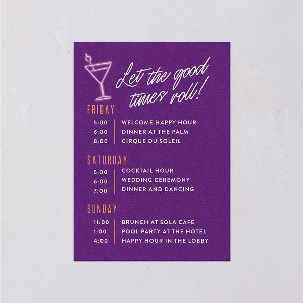Las Vegas Love Wedding Enclosure Cards Pinot Signature