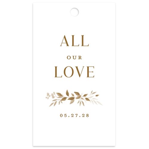 Greenery Frame Favor Gift Tags Tan Signature