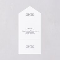 Vintage Mountain All-in-One Wedding Invitations Dusty Blue Signature Light Both Recipient and Return Addresses No