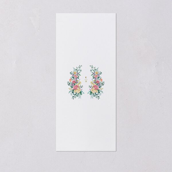 Glamorous Regency Garden Menus by Bridgerton Pure White Signature