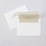 Timeless Floral Foil Wedding Invitations Gold Pure White Signature Blank No Standard