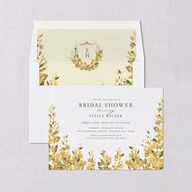 Delphinium Crest Bridal Shower Invitations Daffodil Signature Blank