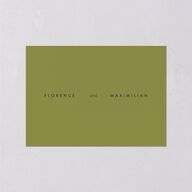 Modern Initials Wedding Event Detail Cards Olive Signature Standard