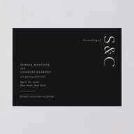 Timeless Elegance Save The Date Cards Midnight Signature smooth Blank No Standard