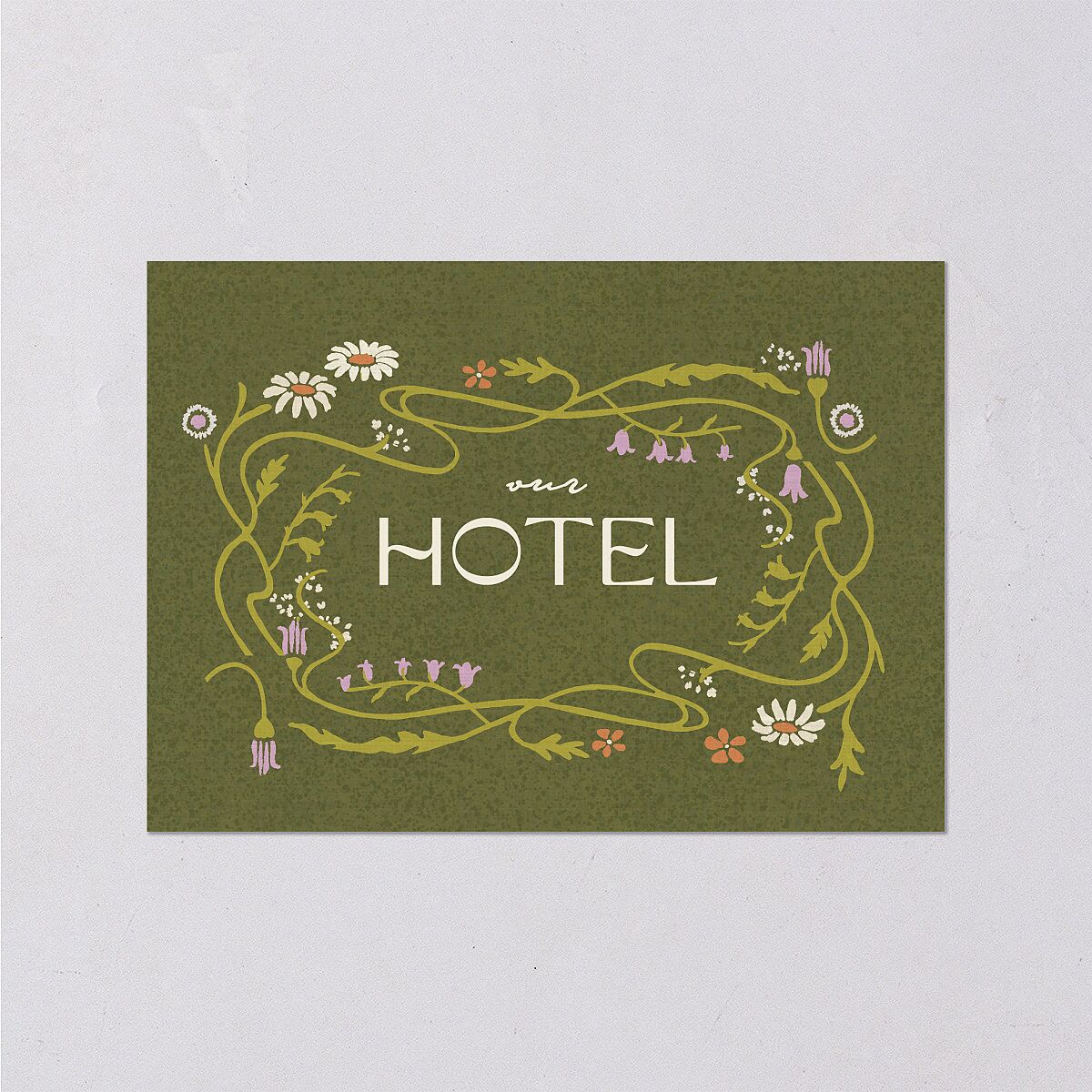 Wildflower Nouveau Wedding Enclosure Cards — view 1