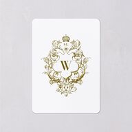 Ornate Vintage Crest Wedding Enclosure Cards Umber Signature