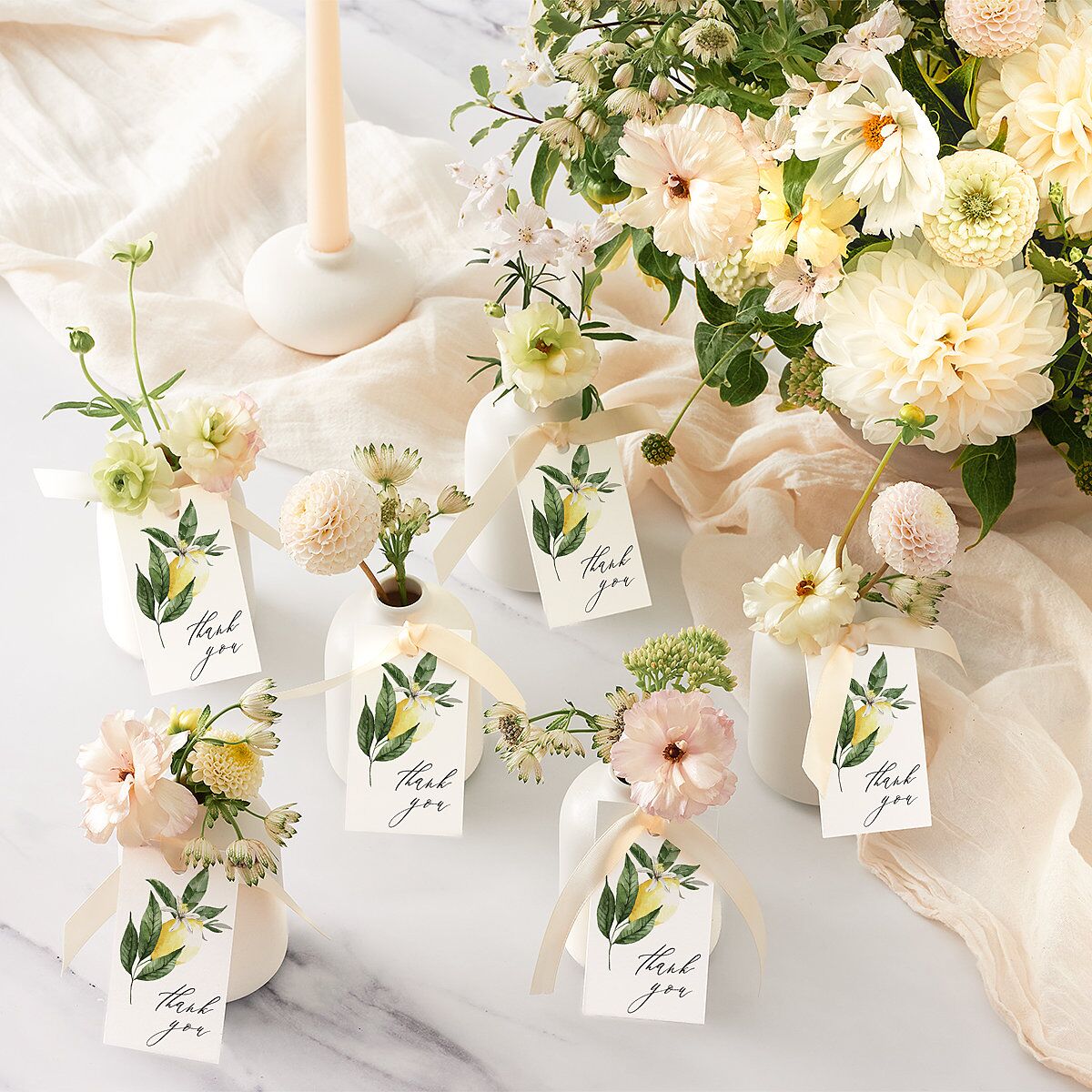 Botanical Lemon Favor Gift Tags Buttercup Signature