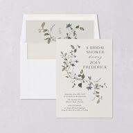 Curved Garland Bridal Shower Invitations Champagne Signature Blank