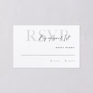 Modern Vow All-in-One Wedding Invitations Charcoal Signature Light Both Recipient and Return Addresses No