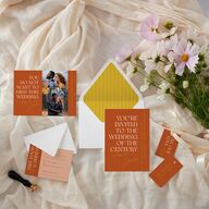 Wedding Of The Century Euro Envelope Liners Burnt Orange Luxe