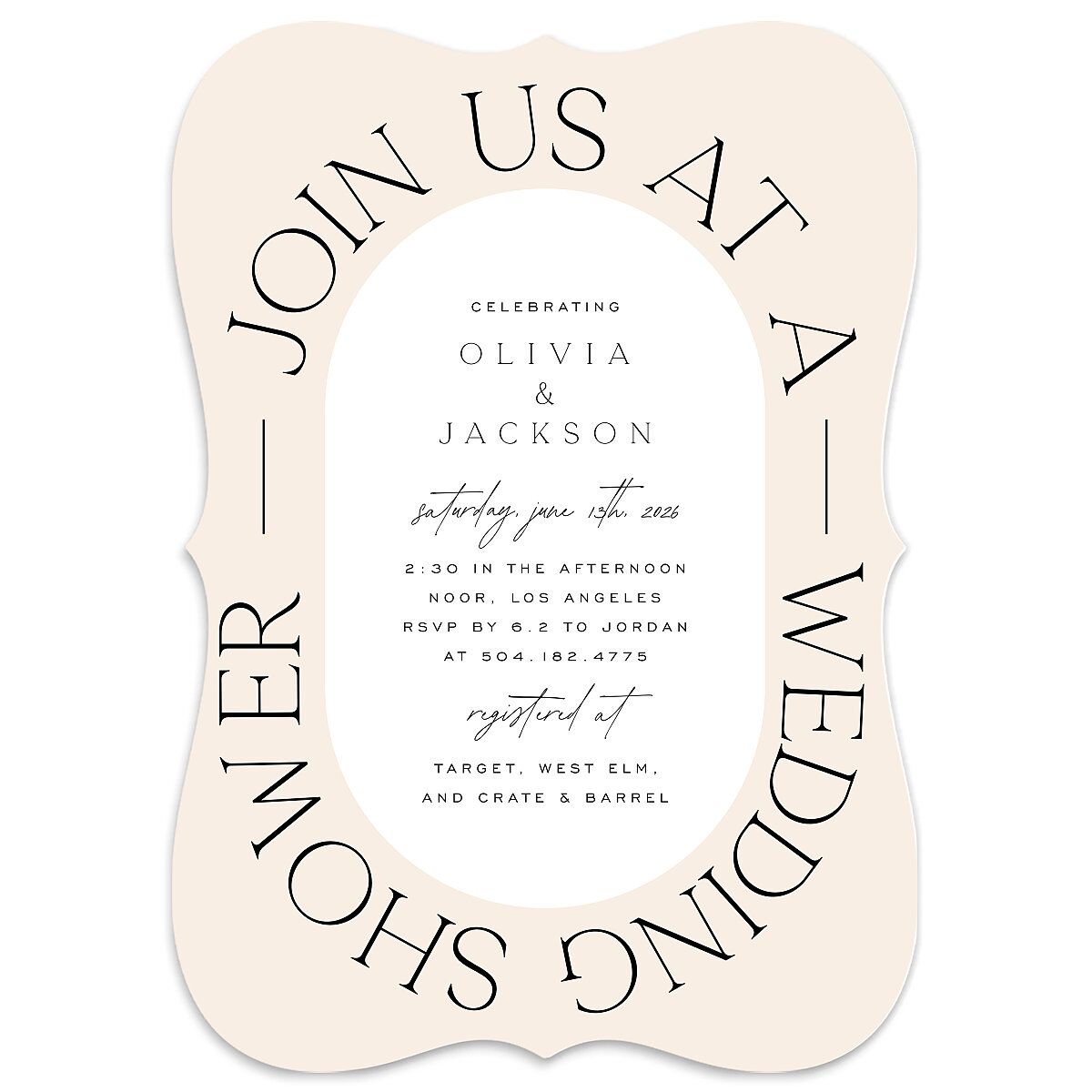 Love Is Patient Bridal Shower Invitations