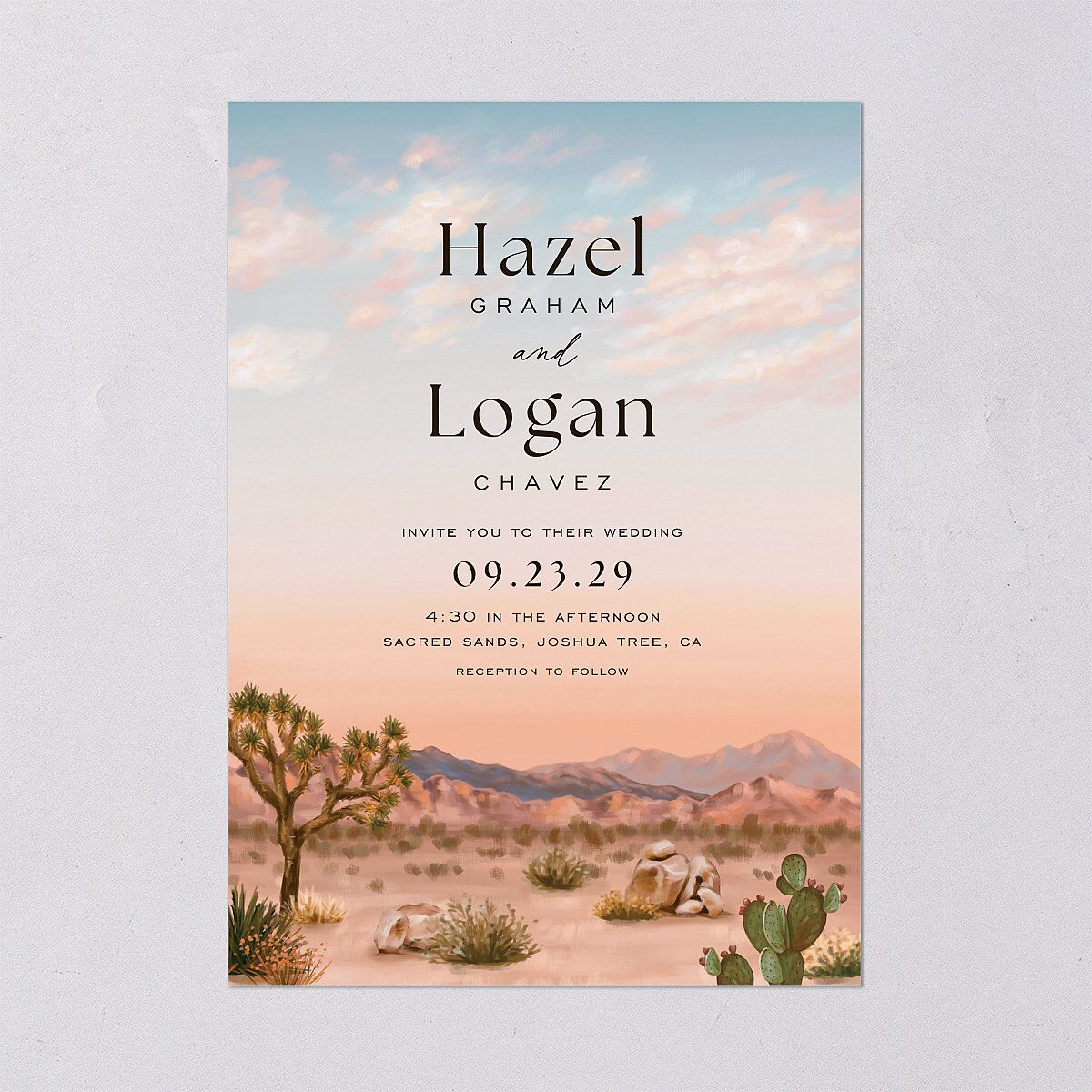 Desert Cactus Wedding Invitations — view 2