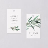 Lush Greenery Favor Gift Tags Eucalyptus Signature