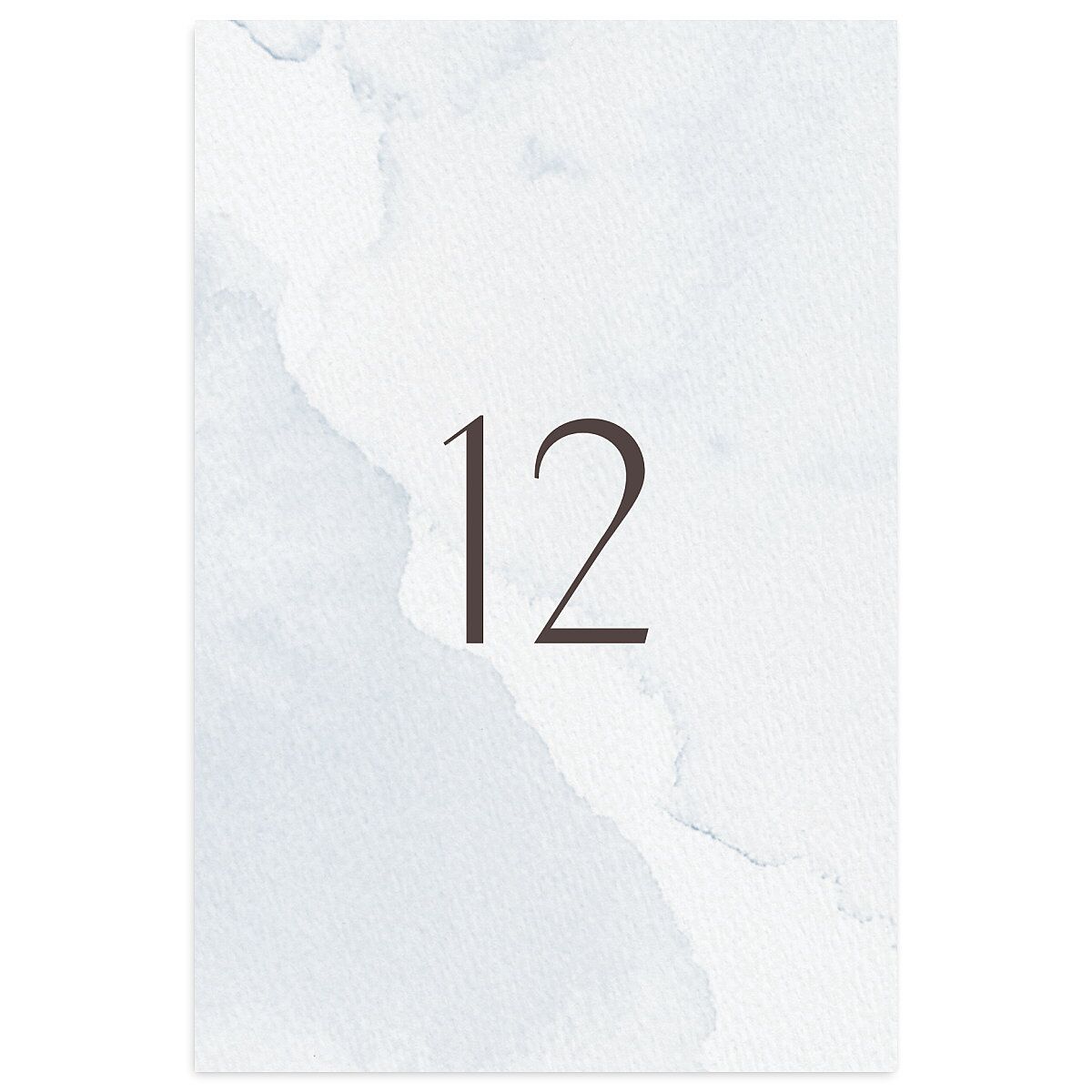 Watercolor Wash Table Numbers