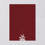 Ornate Lace Wedding Invitations Maroon Signature Blank No Standard