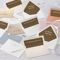 Photo Elopement Wedding Invitations Linen Signature Blank No Standard