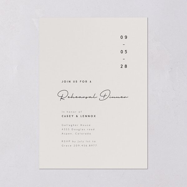 Modern Photograph Rehearsal Dinner Invitations Mist Signature Blank Standard