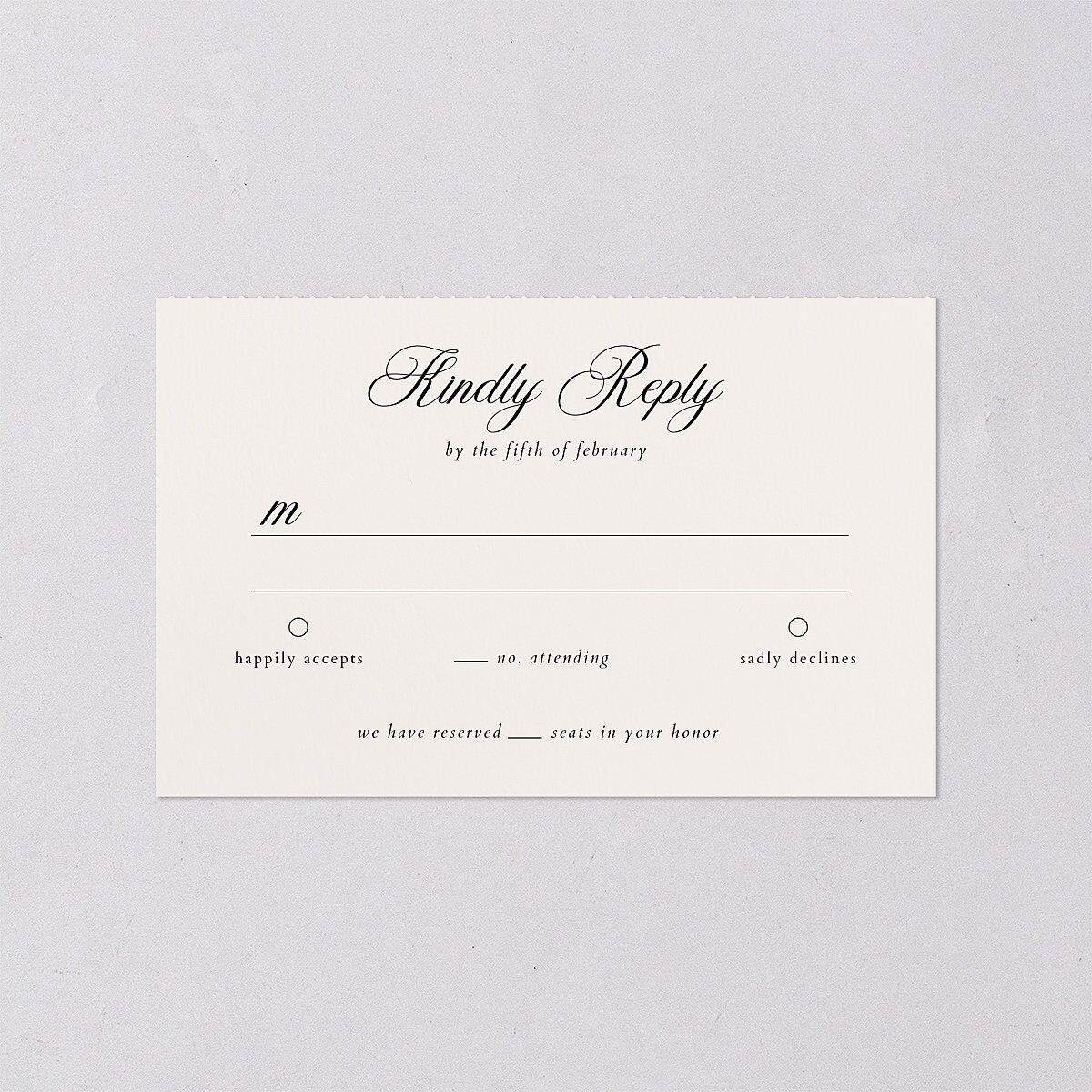 Traditionally Classic All-in-One Wedding Invitations Sand Signature Light Both Recipient and Return Addresses No