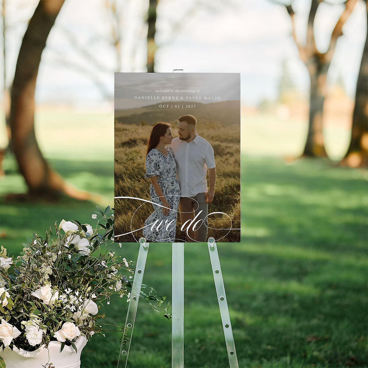 Photo Vow Standard Welcome Sign Medium Pure White Standard Indoor Foam Core M Welcome