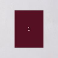 Gilded Botanical Save the Date Petite Cards Burgundy Signature smooth Blank No Standard