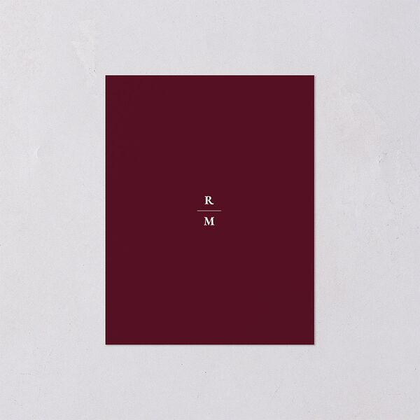 Gilded Botanical Save the Date Petite Cards Burgundy Signature smooth Blank No Standard