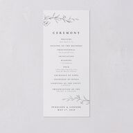 Graceful Botanical Wedding Programs Shadow Gray Signature