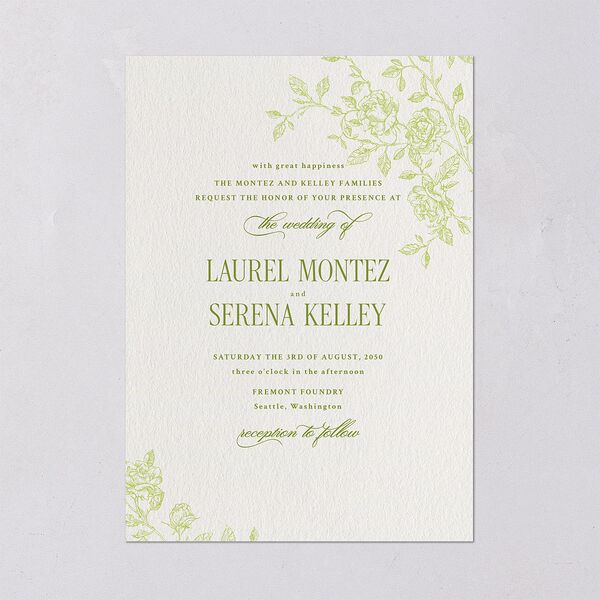 Vintage French Botanical Wedding Invitations Meadow Signature Blank No Standard