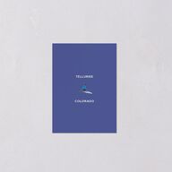 Vintage Retro Ski Poster QR Code RSVP Cards Pure White Signature Standard