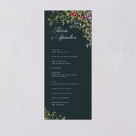 Opulent Garden Foil Wedding Programs Gold Dark Emerald Signature