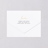 Headline All-in-One Wedding Invitations Licorice Signature Light Both Recipient and Return Addresses No