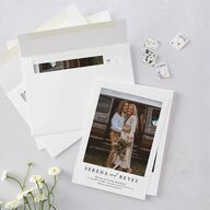 Captured Love Wedding Invitations Pure White Signature Blank No Standard