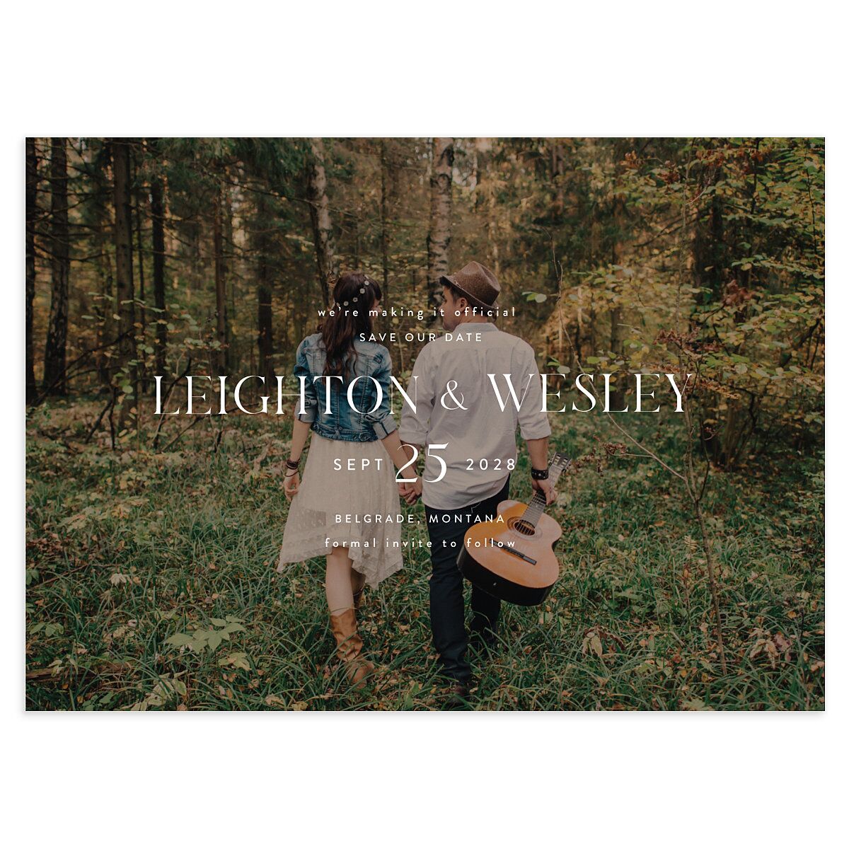 Western Tapestry Save the Date Cards
