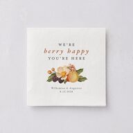 Botanical Citrus Garden Cocktail Napkins Rose Gold Napkin Uncoined