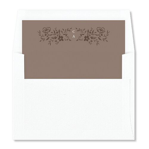 Luxury Wildflower Envelope Liners Espresso Standard