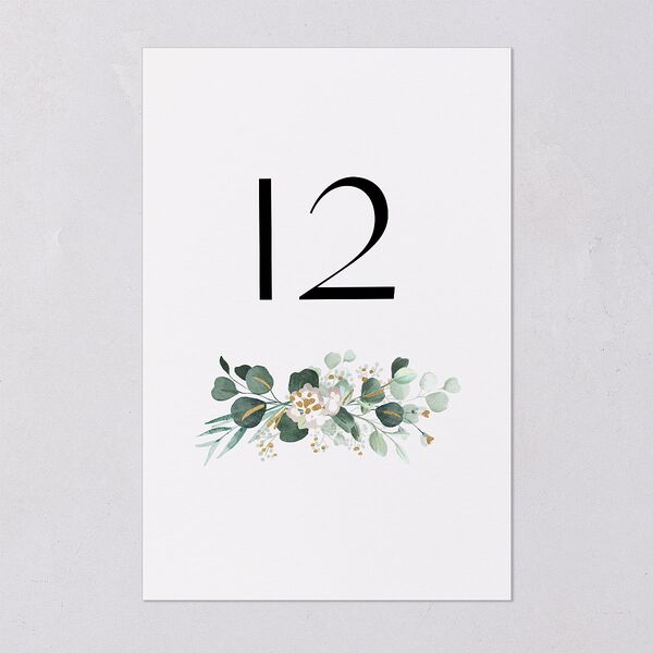Timeless Hoop Table Numbers Gold Pure White Signature