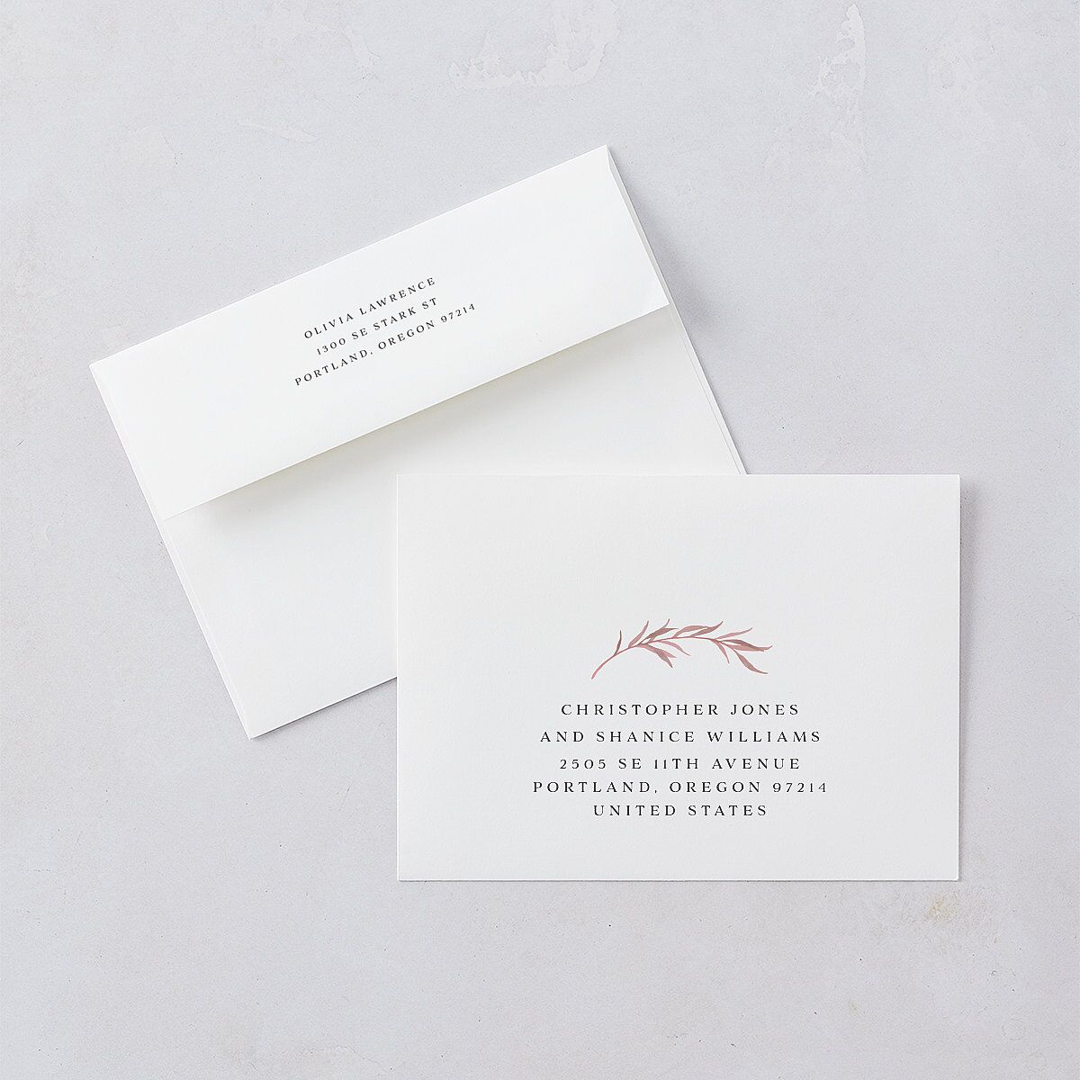 Natural Laurel Save The Date Cards Candy Pink Signature smooth Blank No Standard