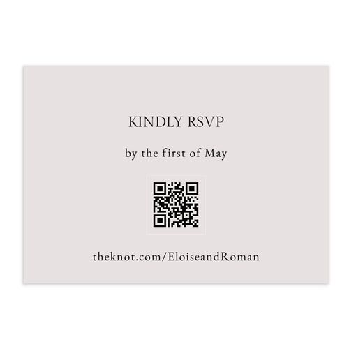 Vintage Botanical Sketch QR Code RSVP Cards Dark Camo Signature Standard