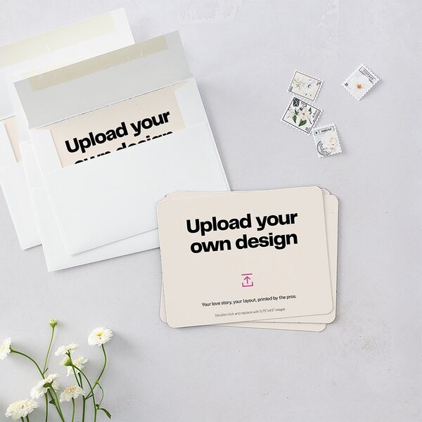 Upload Your Own Design Landscape Save The Date Magnets Pure White Magnet Paper