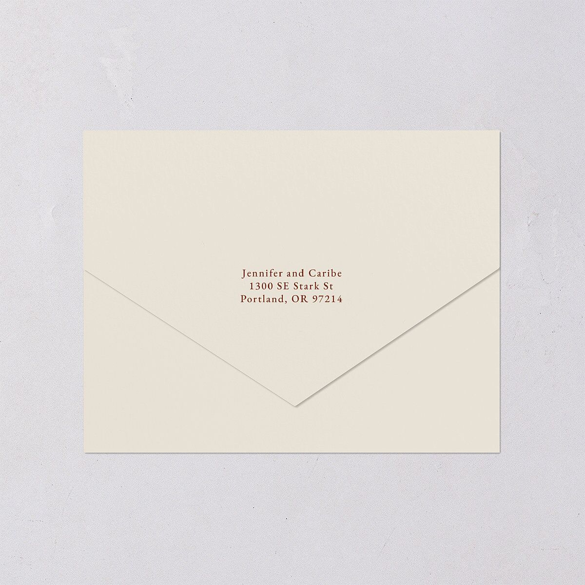 Vintage Romantic Photo All-in-One Wedding Invitations Copper Signature Light Both Recipient and Return Addresses No