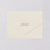 Vintage Romantic Photo All-in-One Wedding Invitations Copper Signature Light Both Recipient and Return Addresses No