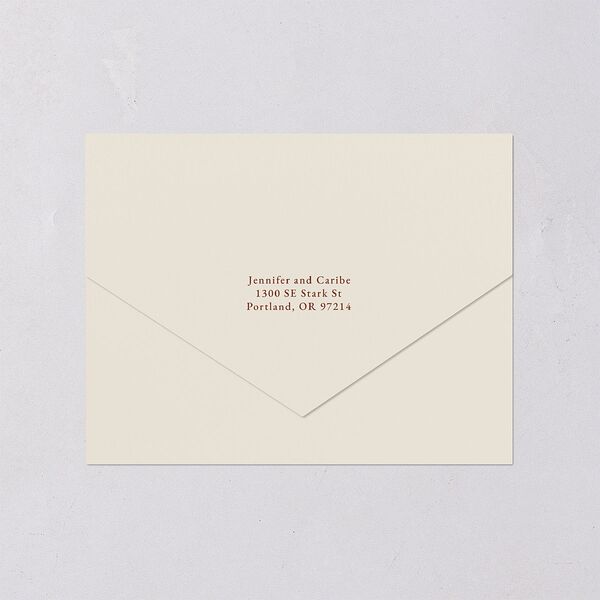 Vintage Romantic Photo All-in-One Wedding Invitations Copper Signature Light Both Recipient and Return Addresses No